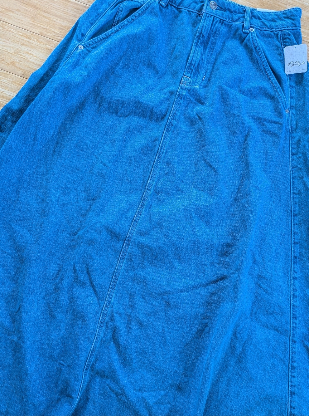 ✨ Nwt We The Free Sidney Denim Skirt Size 28 - Picture 3 of 8